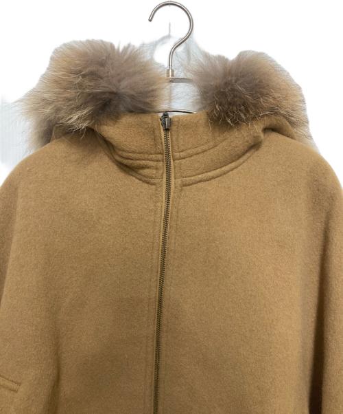 sheller（シェリエ）sheller (シェリエ) FOX fur cape coat ブラウン サイズ:FREEの古着・服飾アイテム