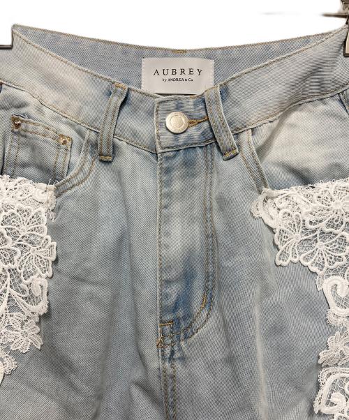 AUBREY By ANDREA&Co.（オーブリー バイ アンドレアアンドコー）AUBREY By ANDREA&Co. (オーブリー バイ アンドレアアンドコー) レースカットアウトデニム ブルー サイズ:FREEの古着・服飾アイテム