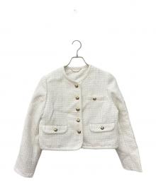 CELFORD（セルフォード）の古着「パイピングショートジャケット」｜ホワイト