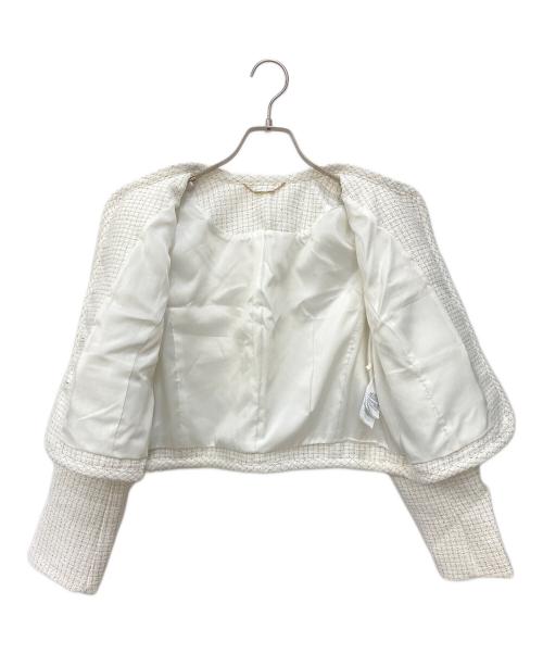 CELFORD（セルフォード）CELFORD (セルフォード) パイピングショートジャケット ホワイト サイズ:Ｓの古着・服飾アイテム