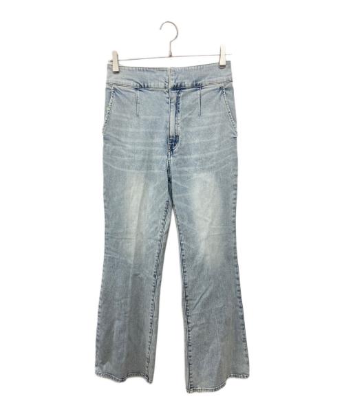 La boutique BonBon（ラブティックボンボン）La boutique BonBon (ラブティックボンボン) バックレースアップデニムフレアパンツ ブルー サイズ:Ｍ 未使用品の古着・服飾アイテム