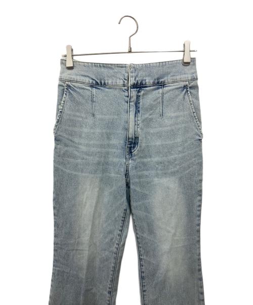 La boutique BonBon（ラブティックボンボン）La boutique BonBon (ラブティックボンボン) バックレースアップデニムフレアパンツ ブルー サイズ:Ｍ 未使用品の古着・服飾アイテム