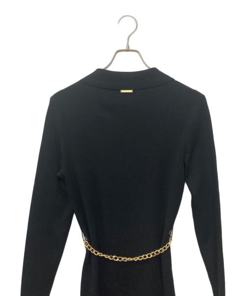 MICHAEL KORS（マイケルコース）MICHAEL KORS (マイケルコース) Vネック スナップ ポロ ドレス マイケルコース ブラック サイズ:Ｍ 未使用品の古着・服飾アイテム