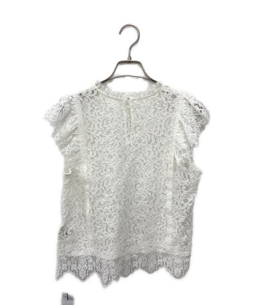 JUSGLITTY（ジャスグリッティー）JUSGLITTY (ジャスグリッティー) レースブラウス ホワイト サイズ:2 未使用品の古着・服飾アイテム