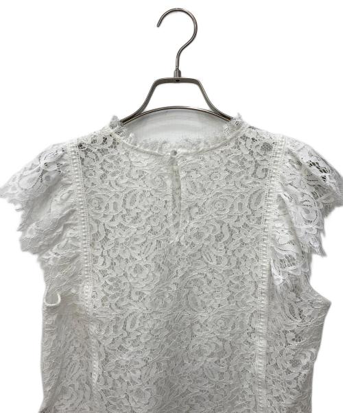 JUSGLITTY（ジャスグリッティー）JUSGLITTY (ジャスグリッティー) レースブラウス ホワイト サイズ:2 未使用品の古着・服飾アイテム