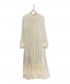 Estella.Kエステラケー）の古着「Alyssa Pleaded Long Dress」｜アイボリー
