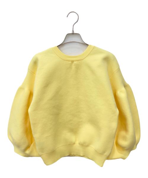 La boutique BonBon（ラブティックボンボン）La boutique BonBon (ラブティックボンボン) パールぽわんとスリーブニットカーディガン イエロー サイズ:FREE 未使用品の古着・服飾アイテム
