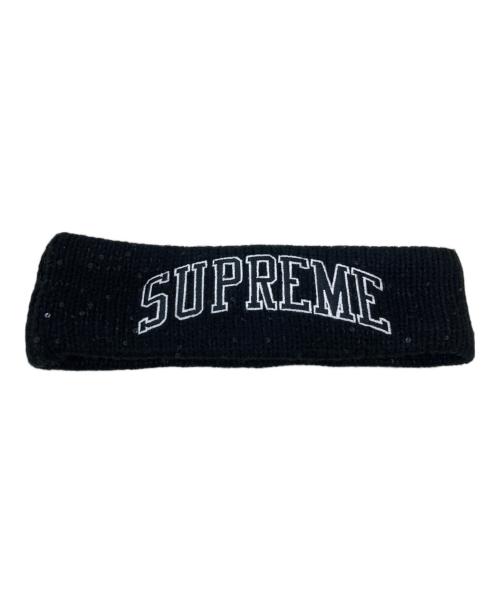 SUPREME（シュプリーム）Supreme (シュプリーム) New Era (ニューエラ) Sequin Arc Logo Headband ブラックの古着・服飾アイテム