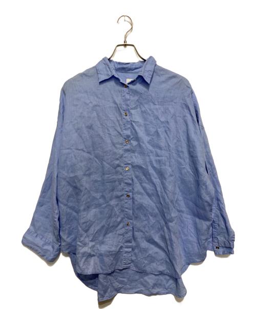 Spick and Span（スピック＆スパン）Spick and Span (スピック＆スパン) 80リネンカシュクール ビッグシャツ ブルー サイズ:FREEの古着・服飾アイテム