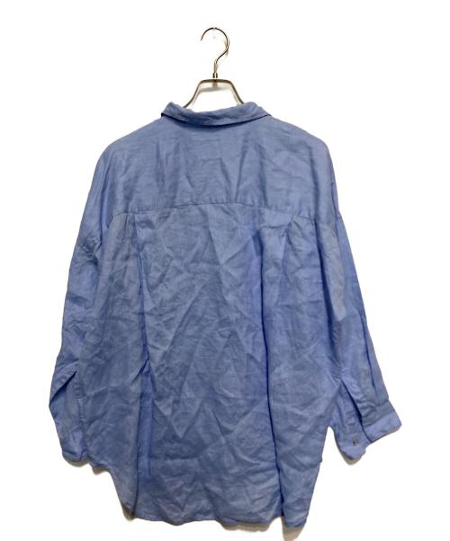 Spick and Span（スピック＆スパン）Spick and Span (スピック＆スパン) 80リネンカシュクール ビッグシャツ ブルー サイズ:FREEの古着・服飾アイテム