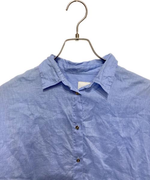 Spick and Span（スピック＆スパン）Spick and Span (スピック＆スパン) 80リネンカシュクール ビッグシャツ ブルー サイズ:FREEの古着・服飾アイテム
