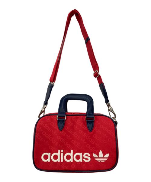 adidas（アディダス）adidas (アディダス) モノグラムラウンドバッグ レッドの古着・服飾アイテム
