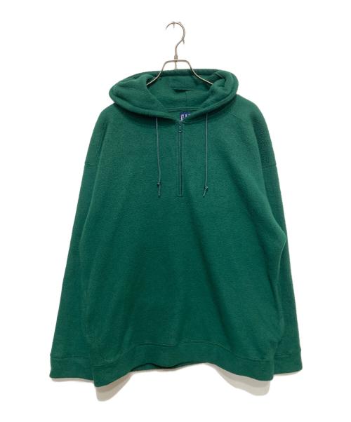 GAP（ギャップ）GAP (ギャップ) ハーフジップフリースパーカー グリーン サイズ:XLの古着・服飾アイテム