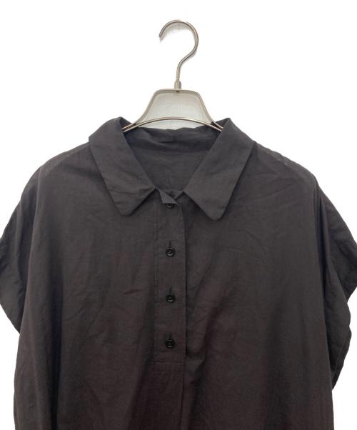 MARGARET HOWELL（マーガレットハウエル）MARGARET HOWELL (マーガレットハウエル) COTTON CHIFFON プルオーバーシャツ ブラウン サイズ:2の古着・服飾アイテム