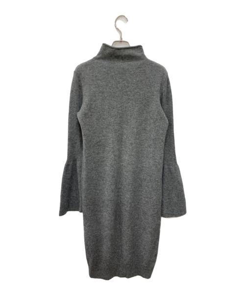 theory（セオリー）theory (セオリー) BELL HIGH NECK DRESS グレー サイズ:Sの古着・服飾アイテム