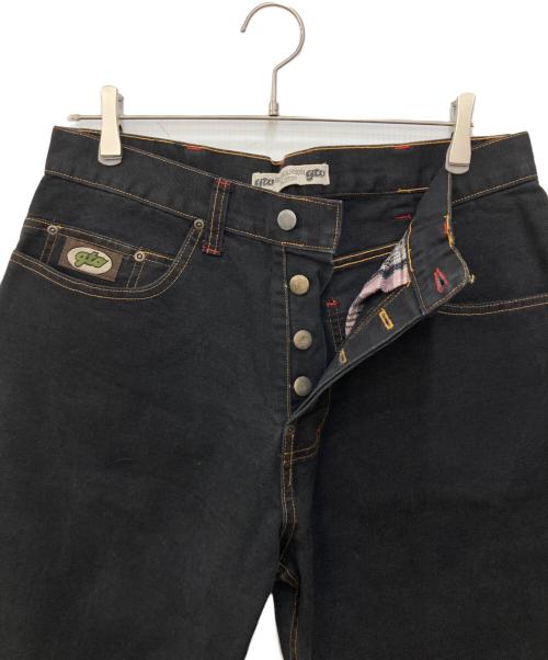 GTO（ジーティーオー）GTO (ジーティーオー) ステッチデニムパンツ ブラック サイズ:Lの古着・服飾アイテム