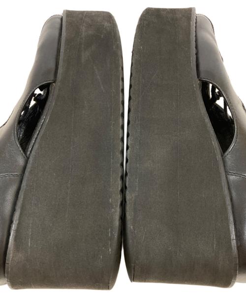 YOHJI YAMAMOTO（ヨウジヤマモト）YOHJI YAMAMOTO (ヨウジヤマモト) プラットフォームギリーシューズ ブラック サイズ:Sの古着・服飾アイテム