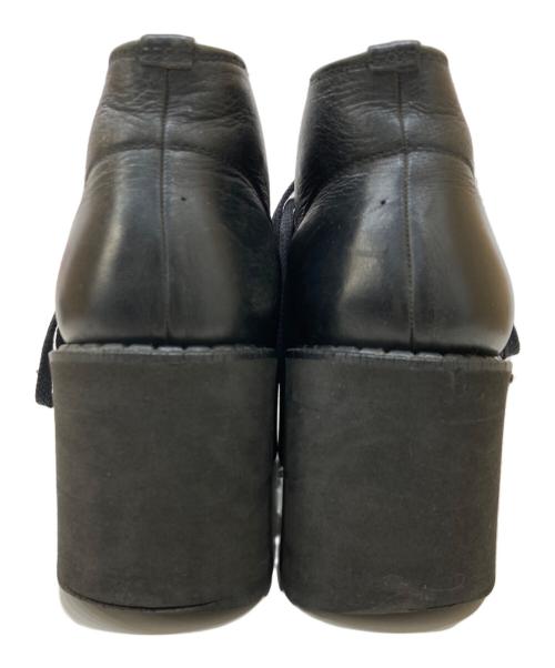 YOHJI YAMAMOTO（ヨウジヤマモト）YOHJI YAMAMOTO (ヨウジヤマモト) プラットフォームギリーシューズ ブラック サイズ:Sの古着・服飾アイテム