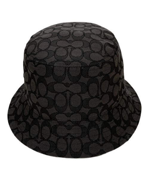 COACH（コーチ）COACH (コーチ) シグネチャー ジャカード バケット ハット ブラック サイズ:M/Lの古着・服飾アイテム