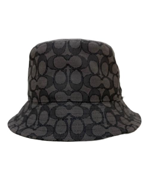 COACH（コーチ）COACH (コーチ) シグネチャー ジャカード バケット ハット ブラック サイズ:M/Lの古着・服飾アイテム