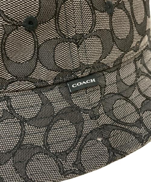 COACH（コーチ）COACH (コーチ) シグネチャー ジャカード バケット ハット ブラック サイズ:M/Lの古着・服飾アイテム