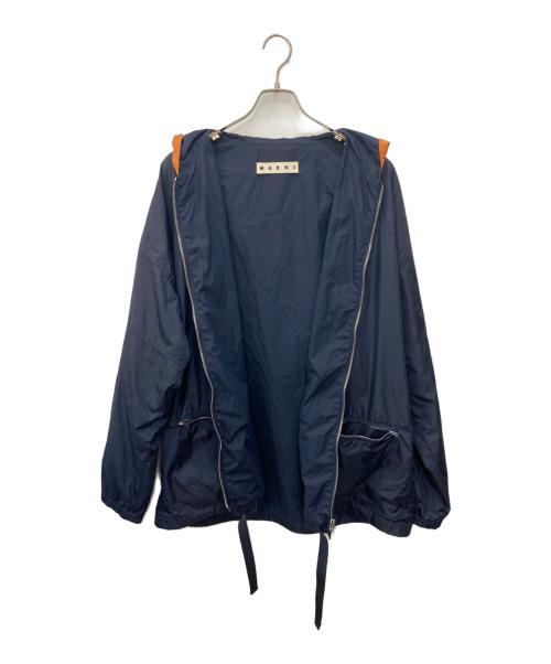 MARNI（マルニ）MARNI (マルニ) ツートン高密度 ナイロンフードジャケット ネイビー サイズ:SIZE 48の古着・服飾アイテム