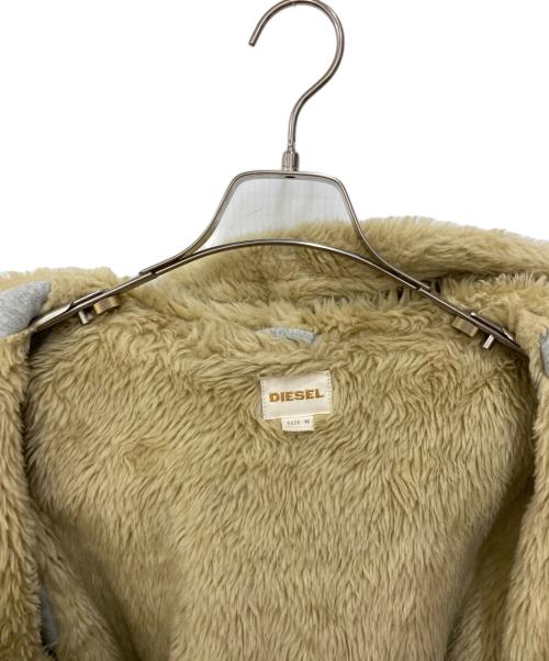 DIESEL（ディーゼル）DIESEL (ディーゼル) 裏ボアフーデットジャケット グレー サイズ:Mの古着・服飾アイテム