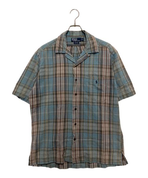 POLO RALPH LAUREN（ポロ・ラルフローレン）POLO RALPH LAUREN (ポロ・ラルフローレン) チェック開襟シャツ ベージュ サイズ:Mの古着・服飾アイテム