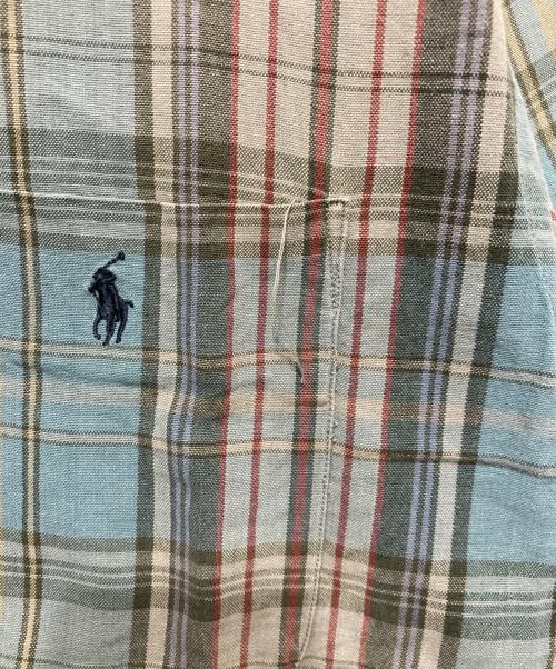 POLO RALPH LAUREN（ポロ・ラルフローレン）POLO RALPH LAUREN (ポロ・ラルフローレン) チェック開襟シャツ ベージュ サイズ:Mの古着・服飾アイテム