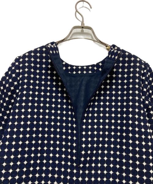 Leilian（レリアン）LEILIAN (レリアン) ブラウス・スカートセットアップ ネイビー サイズ:13の古着・服飾アイテム