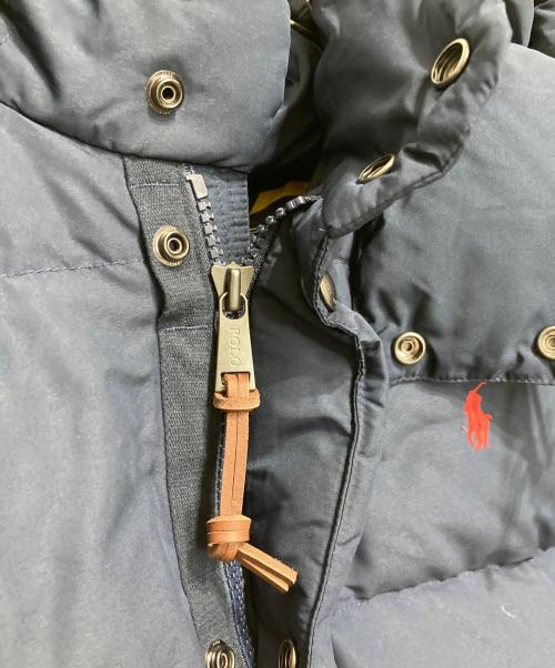 POLO RALPH LAUREN（ポロ・ラルフローレン）POLO RALPH LAUREN (ポロ・ラルフローレン) ポニー刺繍フーデットダウンジャケット ネイビー サイズ:SPの古着・服飾アイテム