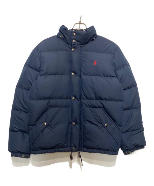 POLO RALPH LAUREN（ポロ・ラルフローレン）POLO RALPH LAUREN (ポロ・ラルフローレン) ポニー刺繍フーデットダウンジャケット ネイビー サイズ:SPの古着・服飾アイテム