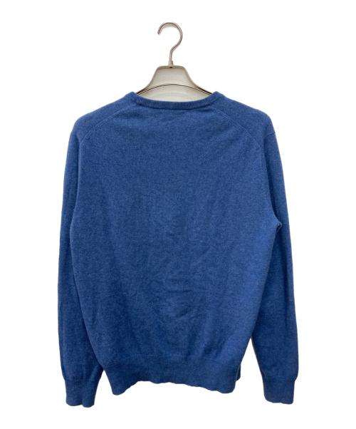 POLO RALPH LAUREN（ポロ・ラルフローレン）POLO RALPH LAUREN (ポロ・ラルフローレン) ウールVネックニット ブルー サイズ:Sの古着・服飾アイテム