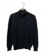 POLO RALPH LAURENポロ・ラルフローレン）の古着「ハーフジップセーター」｜ブラック