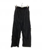TODAYFULトゥデイフル）の古着「Sheer Jacquard Trousers シアー ジャカード トラウザーズ」｜ブラック