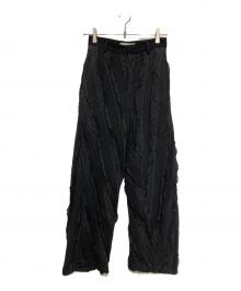 TODAYFUL（トゥデイフル）の古着「Sheer Jacquard Trousers シアー ジャカード トラウザーズ」｜ブラック