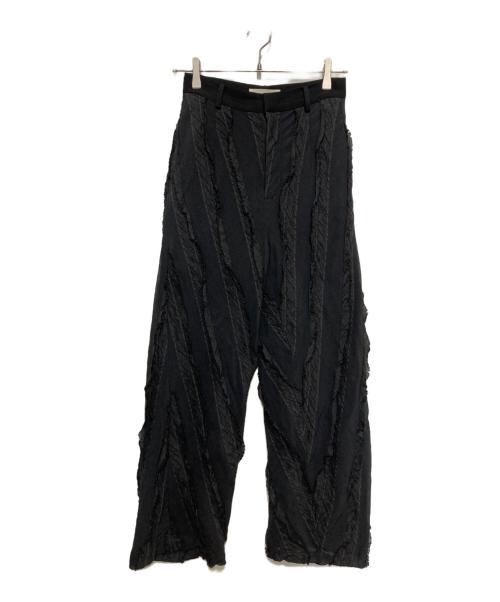 TODAYFUL（トゥデイフル）TODAYFUL (トゥデイフル) Sheer Jacquard Trousers シアー ジャカード トラウザーズ ブラック サイズ:SIZE 36の古着・服飾アイテム