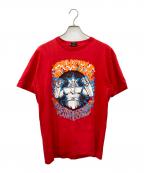 stussyステューシー）の古着「ロボットプリントTシャツ」｜レッド