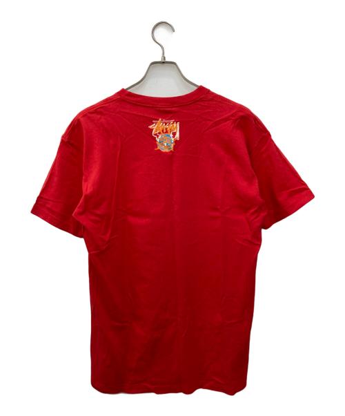 stussy（ステューシー）stussy (ステューシー) ロボットプリントTシャツ レッド サイズ:Lの古着・服飾アイテム