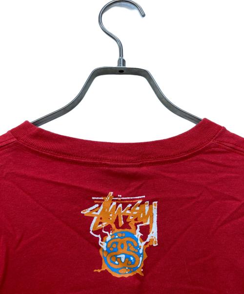 stussy（ステューシー）stussy (ステューシー) ロボットプリントTシャツ レッド サイズ:Lの古着・服飾アイテム