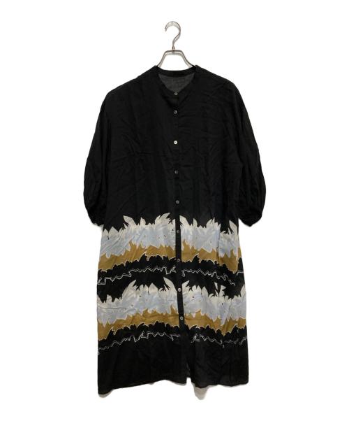 Leilian（レリアン）LEILIAN (レリアン) リラックスシルエット シャツワンピース ブラック サイズ:SIZE 13+の古着・服飾アイテム