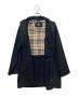 中古・古着 BURBERRY LONDON (バーバリーロンドン) 裏ノヴァチェックスタンドカラーコート ネイビー サイズ:40：6000円