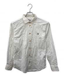 Vivienne Westwood man（ヴィヴィアン ウェストウッド マン）の古着「モザイクオーブ刺繍シャツ」｜ホワイト