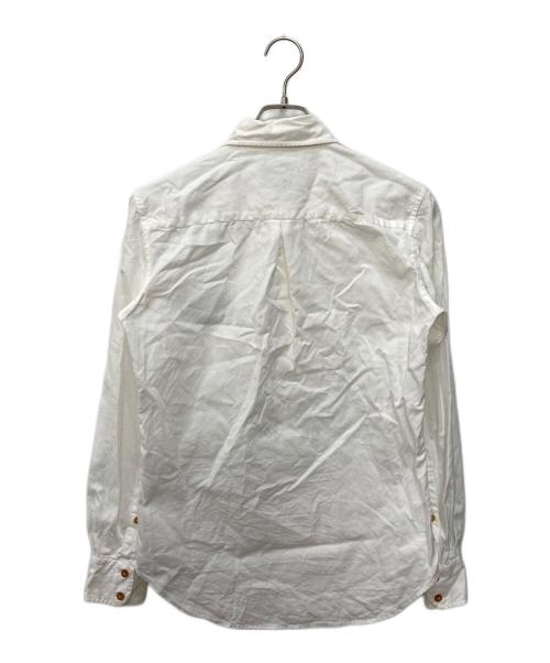 Vivienne Westwood man（ヴィヴィアン ウェストウッド マン）Vivienne Westwood man (ヴィヴィアン ウェストウッド マン) オーブ刺繍シャツ ホワイト サイズ:44の古着・服飾アイテム