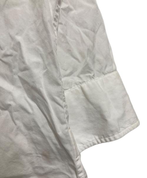 Vivienne Westwood man（ヴィヴィアン ウェストウッド マン）Vivienne Westwood man (ヴィヴィアン ウェストウッド マン) アシメデザイン７分袖オーブ刺繍シャツ ホワイト サイズ:44の古着・服飾アイテム
