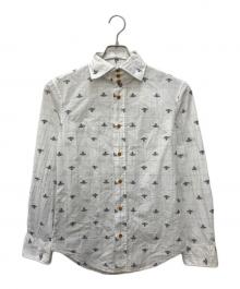 Vivienne Westwood man（ヴィヴィアン ウェストウッド マン）の古着「総柄オーブ刺繍シャツ」｜ホワイト