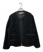 journal standard luxeジャーナルスタンダード ラックス）の古着「モヘヤシープノーカラージャケット」｜ブラック