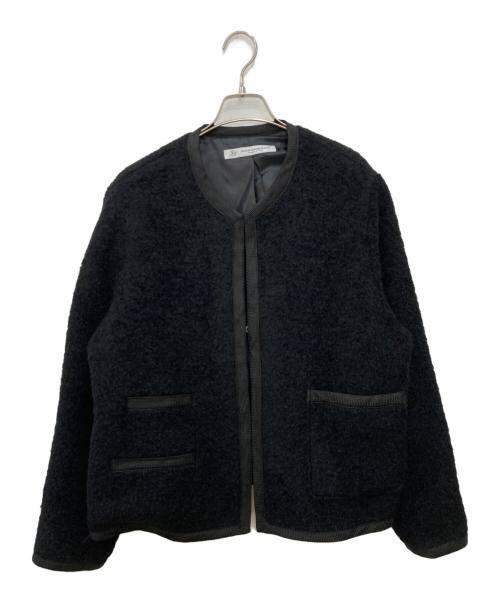 journal standard luxe（ジャーナルスタンダード ラックス）JOURNAL STANDARD LUXE (ジャーナルスタンダード ラックス) モヘヤシープノーカラージャケット ブラック サイズ:不明の古着・服飾アイテム