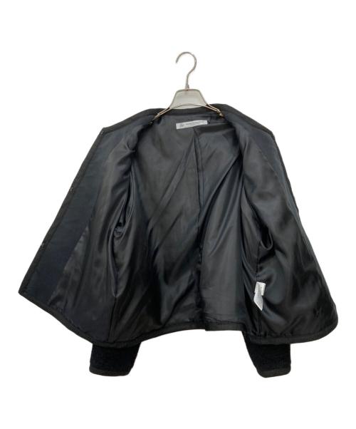 journal standard luxe（ジャーナルスタンダード ラックス）JOURNAL STANDARD LUXE (ジャーナルスタンダード ラックス) モヘヤシープノーカラージャケット ブラック サイズ:不明の古着・服飾アイテム