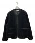 JOURNAL STANDARD LUXE（ジャーナルスタンダード ラックス）の古着「モヘヤシープノーカラージャケット」｜ブラック